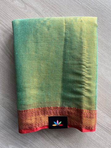 Contrast Border Tissue Cotton Saree - 35845