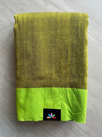 Contrast Border Soft Blended Cotton Saree - 36581-36582