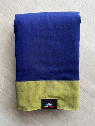 Contrast Border Soft Blended Cotton Saree - 36585-36586