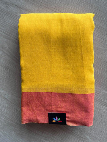 Contrast Border Soft Blended Cotton Saree - 36589-36590