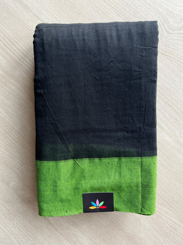 Contrast Border Soft Blended Cotton Saree - 36593-36594