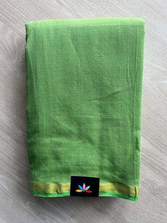 Small Border Simple Soft Cotton Saree - 36626