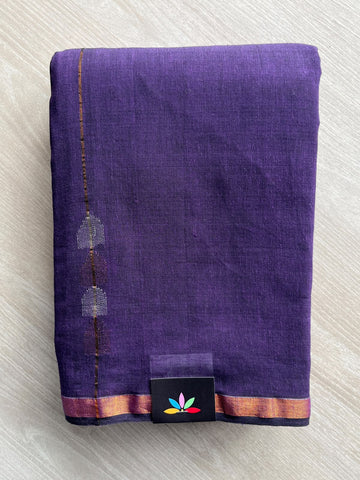 Small Border Simple Soft Cotton Saree - 36627