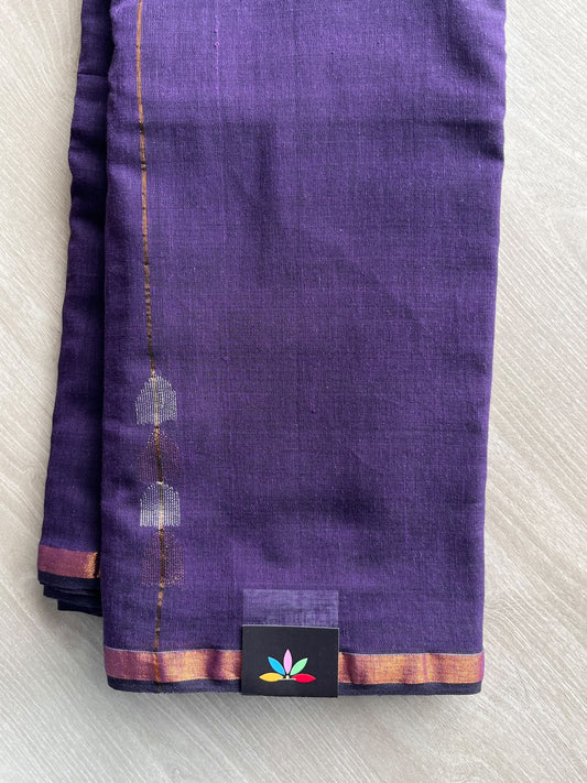 Small Border Simple Soft Cotton Saree - 36627