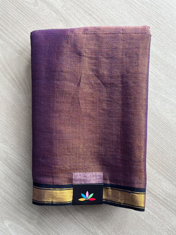 Tissue Border Sequin Work Soft Cotton Saree (Without Blouse) - 36629