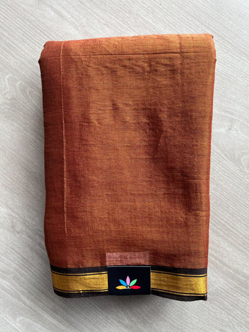 Tissue Border Sequin Work Soft Cotton Saree (Without Blouse) - 36630