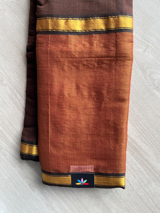 Tissue Border Sequin Work Soft Cotton Saree (Without Blouse) - 36630