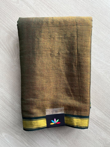 Tissue Border Sequin Work Soft Cotton Saree (Without Blouse) - 36632