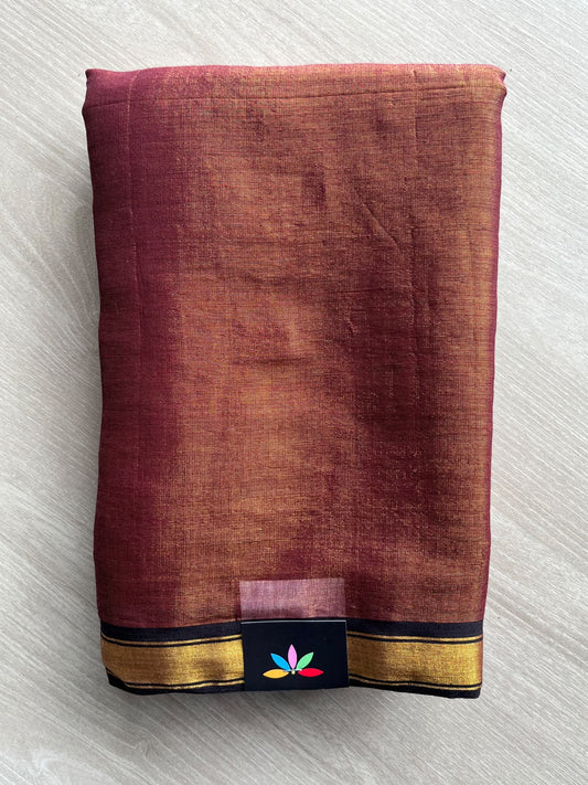Tissue Border Sequin Work Soft Cotton Saree (Without Blouse) - 36633