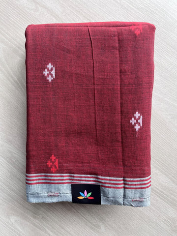 Woven Butta Soft Cotton Saree - 36650