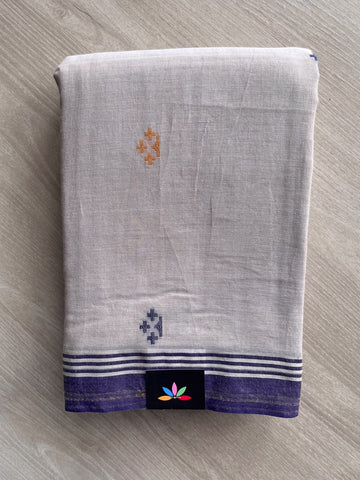 Woven Butta Soft Cotton Saree - 36654