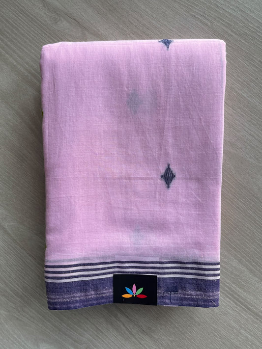 Muted Violet Woven Butta Soft Cotton Saree - 36661