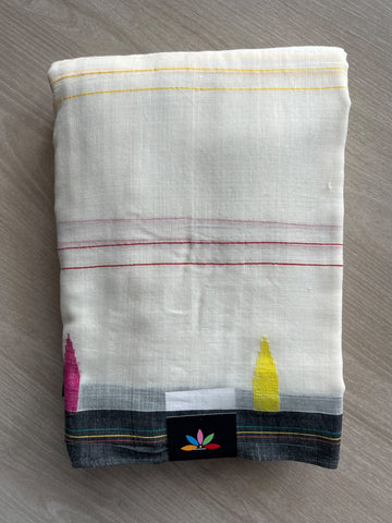 Simple Jamdani Soft Cotton Saree - 36695
