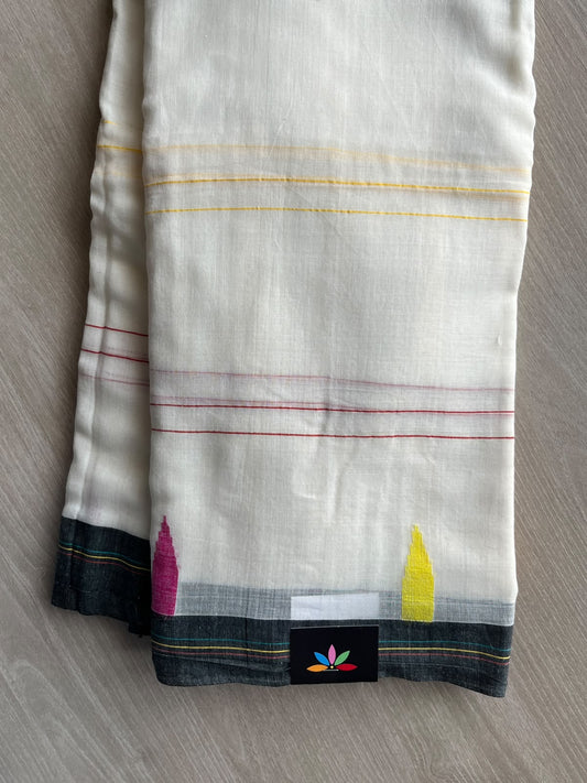 Simple Jamdani Soft Cotton Saree - 36695
