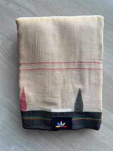 Simple Jamdani Soft Cotton Saree - 36697