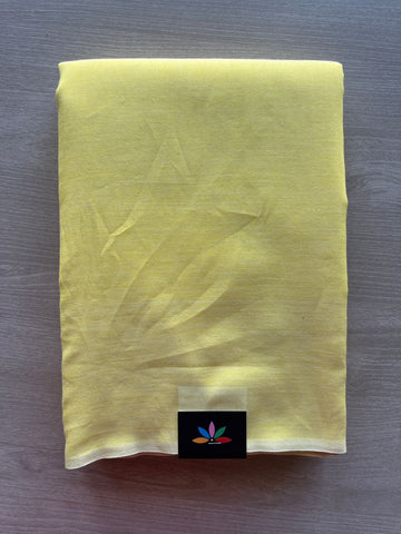 Light Yellow Minimalistic Bengal Soft Cotton Saree - 29665