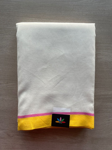 Off-White Minimalistic Bengal Soft Cotton Saree - 29666