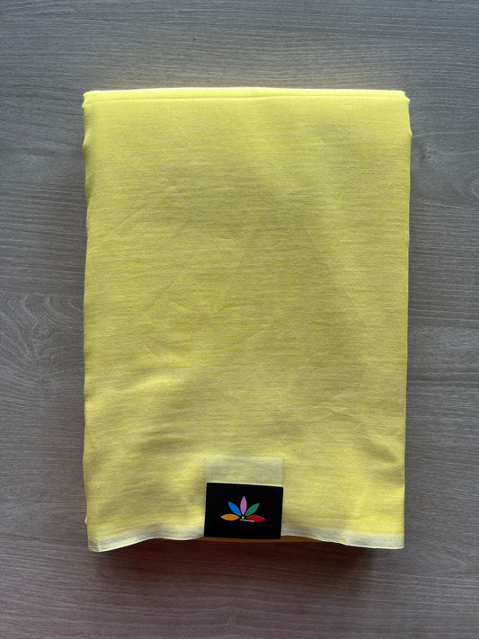 Bright Yellow Minimalistic Bengal Soft Cotton Saree - 29671