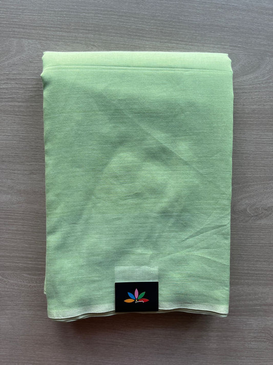 Light Pastel Green Minimalistic Bengal Soft Cotton Saree - 29675