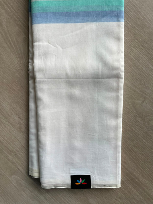 Off-White Minimalistic Bengal Soft Cotton Saree - 29677