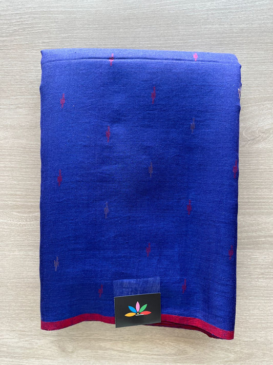 Penn Blue Handwoven Cotton Silk Fine Jamdani Saree - 29689