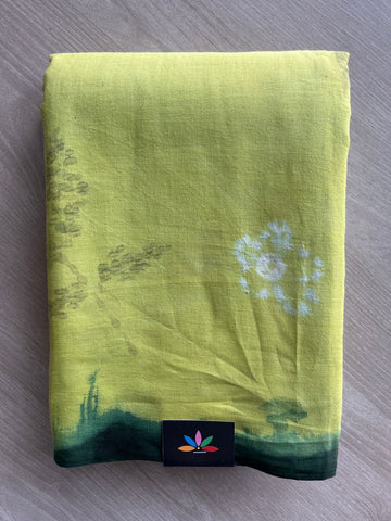 Eco Print Needle Shibori Handloom Cotton Saree - 33064