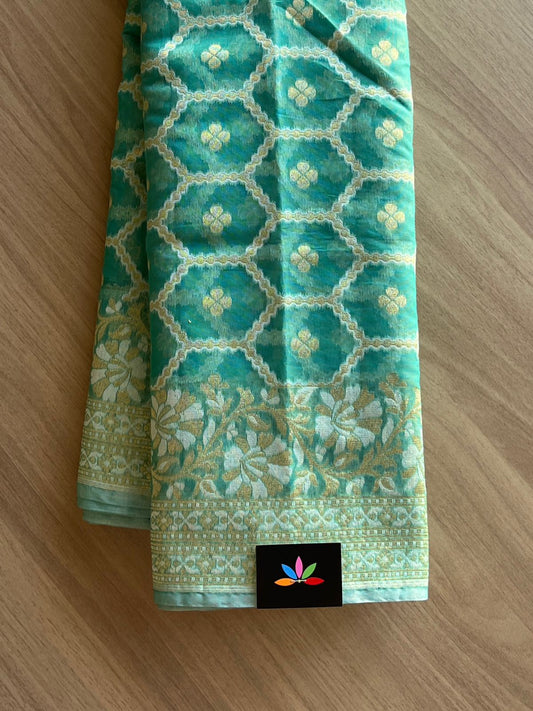 Handloom Banarasi Cotton Saree -13711