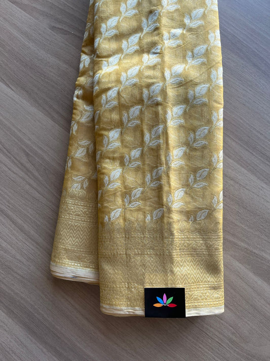 Handloom Banarasi Cotton Saree -13714