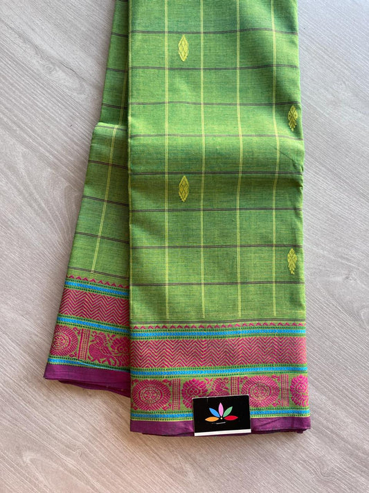 Chettinad Kattam Cotton Saree-1817