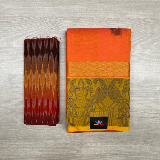 All over Butta Chettinad Cotton Saree-2458