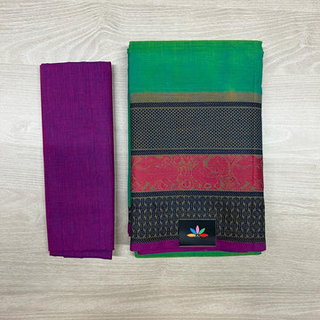 Long Border Chettinad Cotton Saree-2471