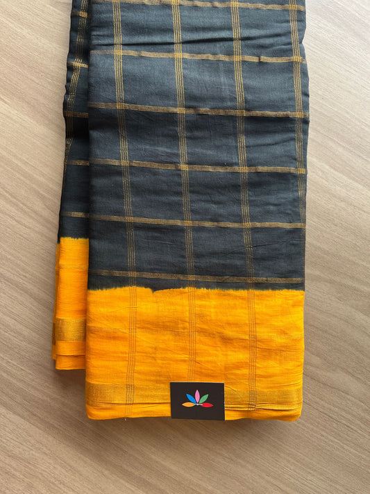 Big Zari Checks Cotton Saree-21089