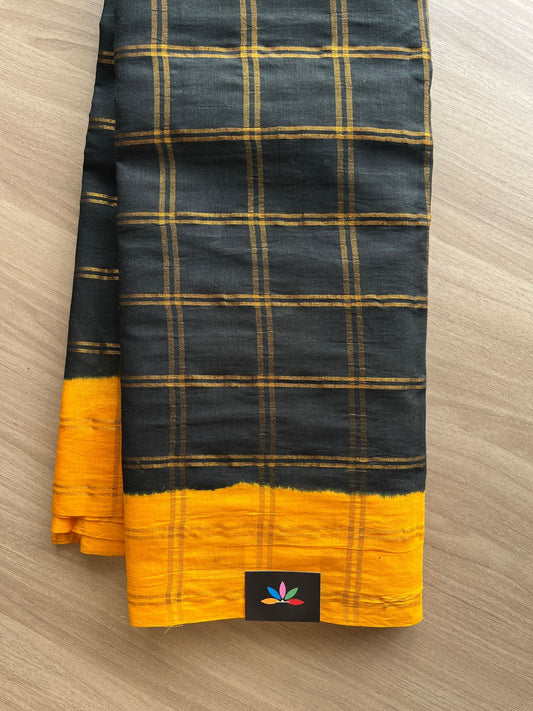 Big Zari Checks Cotton Saree-22384