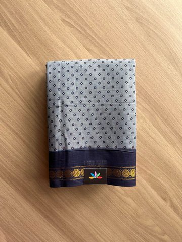 Zari Border Sungudi Print Pure Cotton Saree -22011