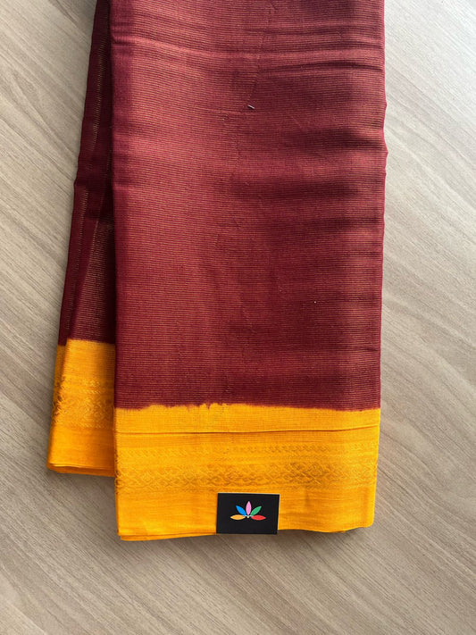 Tissue Blended Contrast Border Cotton Saree -22037