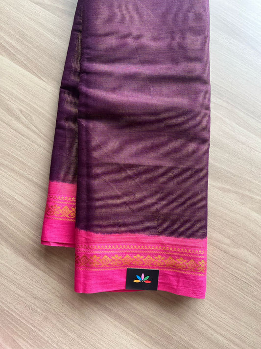 Tissue Blended Contrast Border Cotton Saree -22038