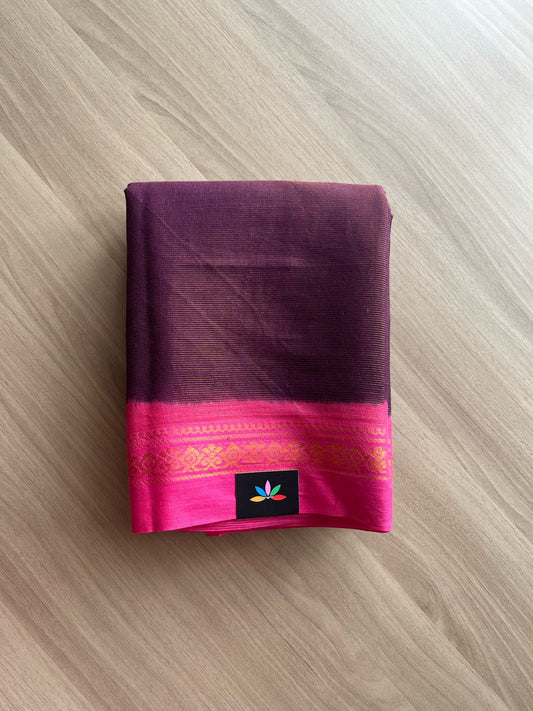 Tissue Blended Contrast Border Cotton Saree -22038