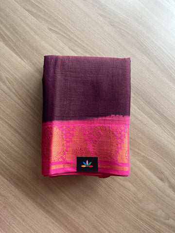 Tissue Blended Contrast Border Cotton Saree -22051