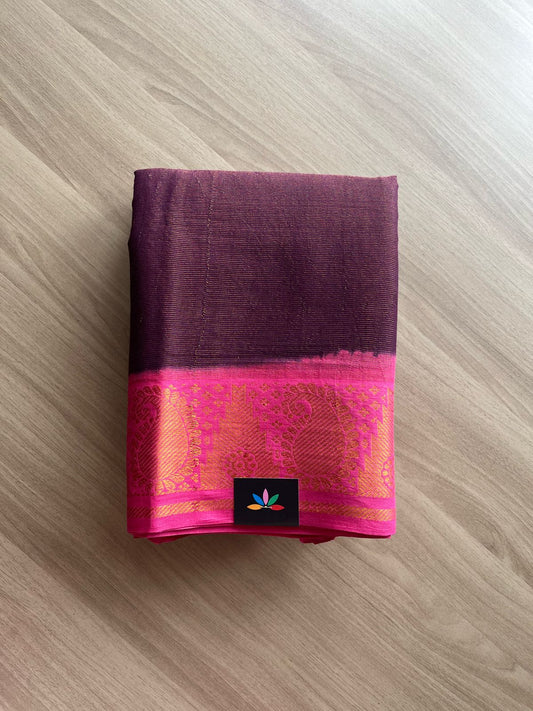 Tissue Blended Contrast Border Cotton Saree -22051