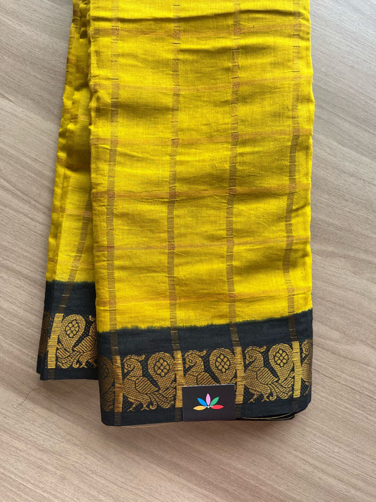 Big Zari Checks Cotton Saree-22063