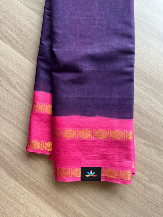 Chakra Border Design Cotton Saree -22074