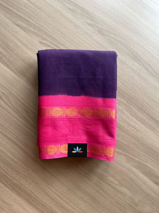 Chakra Border Design Cotton Saree -22074
