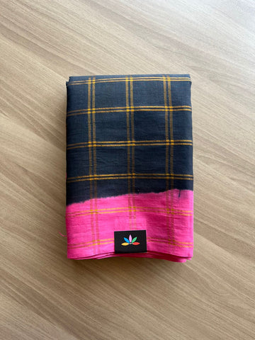 Big Zari Checks Cotton Saree-22386