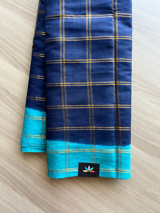 Big Zari Checks Cotton Saree-22387
