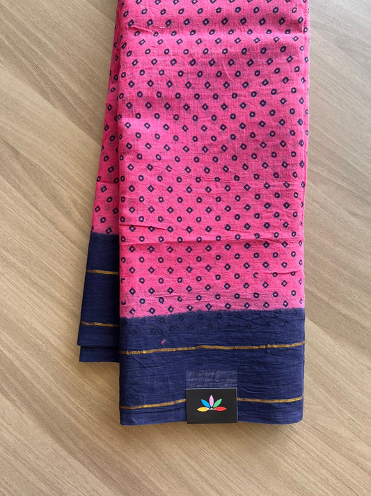 Zari Border Sungudi Print Pure Cotton Saree -22395-22396
