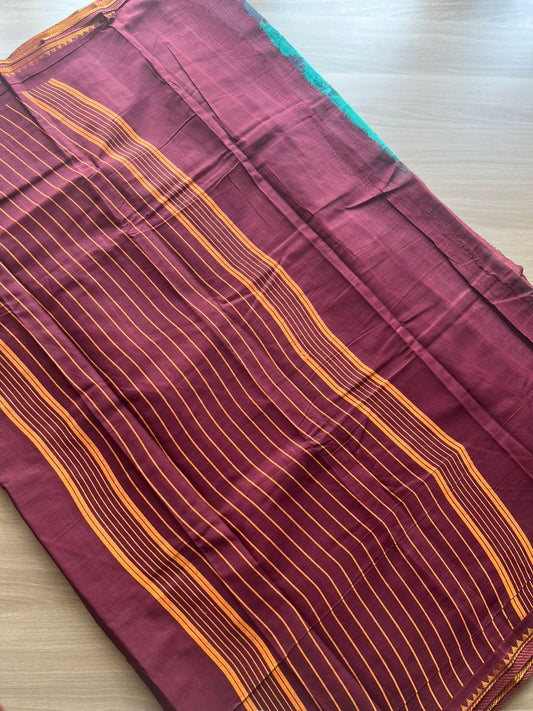 Zari Border Printed Cotton Saree -22553-22554