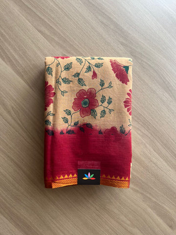 Zari Border Printed Cotton Saree -22557-22558