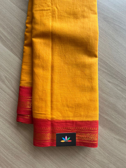 Contrast Small Annam Border Cotton Saree-22579