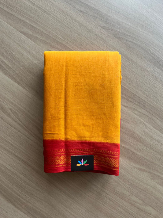 Contrast Small Annam Border Cotton Saree-22579