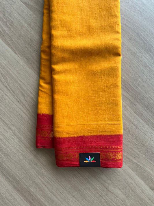 Contrast Small Annam Border Cotton Saree-22584
